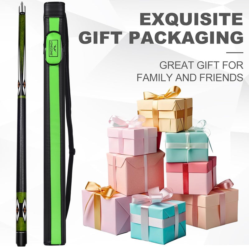 vonezone Pool Cue Stick,Pro Cue with Hard Case,Pool Sticks for Adults,Womens Pool Cue,Pool Cues for Men,58inch 19-21oz Billiard Stick Pool Cue Set,Pink/Orange/Green - Image 4